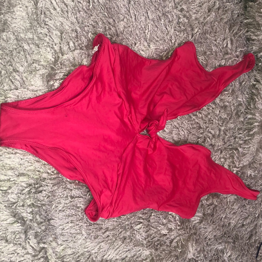 Fuchsia one piece bathing suit